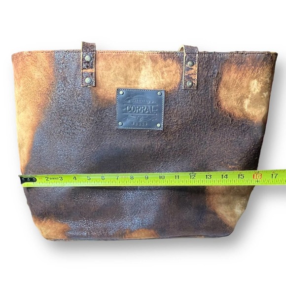 Corral Boots Shoulder Bag Brown Western Distressed Lamb Leather - Picture 12 of 15